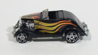 2000 Hot Wheels '33 Ford Roadster Black with Flames Die Cast Toy Car Vehicle