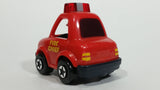 Rare Hard to Find 1991 Tomy Red Fire Chief Pull Back Friction Motorized Plastic Toy Car Vehicle with Moving Head - Treasure Valley Antiques & Collectibles