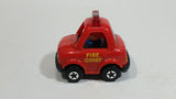 Rare Hard to Find 1991 Tomy Red Fire Chief Pull Back Friction Motorized Plastic Toy Car Vehicle with Moving Head - Treasure Valley Antiques & Collectibles