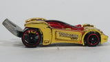 2010 Hot Wheels Tooligan Gold Chrome Red Die Cast Toy Tool Wrench Car Vehicle