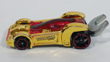 2010 Hot Wheels Tooligan Gold Chrome Red Die Cast Toy Tool Wrench Car Vehicle