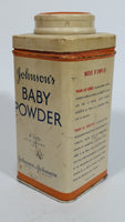 Vintage Johnson's Baby Powder Active Ingredient Talc 9 Ozs. Tin Container Johnson & Johnson Empty