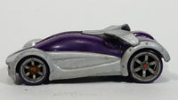 2005 Hot Wheels AcceleRacers Silencerz Iridium Metalflake Silver and Purple Die Cast Toy Car Vehicle - Treasure Valley Antiques & Collectibles