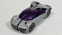 2005 Hot Wheels AcceleRacers Silencerz Iridium Metalflake Silver and Purple Die Cast Toy Car Vehicle - Treasure Valley Antiques & Collectibles