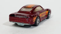 1988 Hot Wheels Porsche 959 Dark Red Die Cast Toy Race Car Vehicle - Treasure Valley Antiques & Collectibles