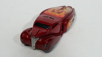 2004 Hot Wheels Crooze Ooz Coupe Red with Flames Die Cast Toy Car Vehicle