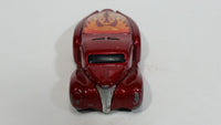 2004 Hot Wheels Crooze Ooz Coupe Red with Flames Die Cast Toy Car Vehicle