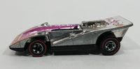 Vintage 1976 Hot Wheels Super Chromes Steam Roller Chrome Red Lines Die Cast Toy Race Car Vehicle - Treasure Valley Antiques & Collectibles