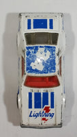 Vintage 1980 Lesney Products Matchbox Superfast No. 34 Chevy Pro Stocker White Lightning Die Cast Toy Race Car Vehicle