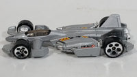 2001 Hot Wheels First Editions Jet Threat 3.0 Grey Die Cast Toy Race Car Vehicle