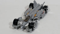 2001 Hot Wheels First Editions Jet Threat 3.0 Grey Die Cast Toy Race Car Vehicle