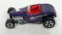 2001 Hot Wheels Skull and Crossbones Deuce Roadster Purple Die Cast Toy Hot Rod Car Vehicle - Treasure Valley Antiques & Collectibles