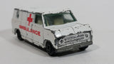 Vintage 1981 Yatming No. 1501 Ambulance Medics Van White Die Cast Toy Car Emergency Rescue Vehicle Universal Studios