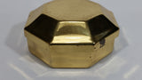 1970s Brass Octagon Shaped Trinket Box Red felt-lined - Treasure Valley Antiques & Collectibles