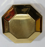 1970s Brass Octagon Shaped Trinket Box Red felt-lined - Treasure Valley Antiques & Collectibles