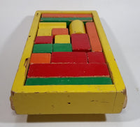 Vintage Wood Block Wagon with Blocks - Treasure Valley Antiques & Collectibles