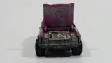 Vintage 1970 Lesney Products Matchbox Superfast Ford Capri Magenta Pink Painted Black No. 54 Die Cast Toy Car Vehicle with Opening Hood