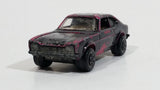 Vintage 1970 Lesney Products Matchbox Superfast Ford Capri Magenta Pink Painted Black No. 54 Die Cast Toy Car Vehicle with Opening Hood