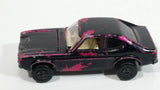 Vintage 1970 Lesney Products Matchbox Superfast Ford Capri Magenta Pink Painted Black No. 54 Die Cast Toy Car Vehicle with Opening Hood