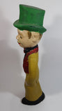 Antique 1940s Charlie McCarthy Ventriloquist Top Hat Man Chalkware Decor 16" Tall