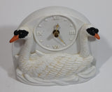 Rare 1985 Willitts Designs Romantic Swan Couple #5201 Ceramic Bird Clock Made in Taiwan