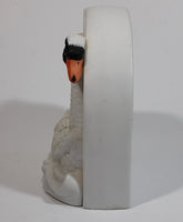 Rare 1985 Willitts Designs Romantic Swan Couple #5201 Ceramic Bird Clock Made in Taiwan