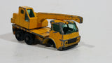 Vintage Lesney Products Matchbox Series Dodge Crane Truck Yellow No. 63 Die Cast Toy Car Construction Machinery Building Equipment Vehicle