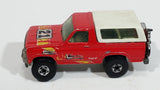 1982 Hot Wheels Ford Bronco Red Die Cast Toy Car SUV Vehicle BW Malaysia - Treasure Valley Antiques & Collectibles