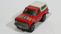 1982 Hot Wheels Ford Bronco Red Die Cast Toy Car SUV Vehicle BW Malaysia - Treasure Valley Antiques & Collectibles