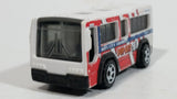 2015 Matchbox City Works City Bus White Plastic Die Cast Toy Car Vehicle