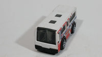 2015 Matchbox City Works City Bus White Plastic Die Cast Toy Car Vehicle