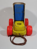 Vintage 1960s Playskool The Old Woman Who Lived In A Shoe Wooden Pull Toy - Treasure Valley Antiques & Collectibles