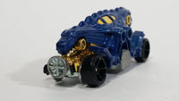 2010 Hot Wheels Race World Underground Double Demon Dinosaur Dark Blue Die Cast Toy Car Vehicle - Treasure Valley Antiques & Collectibles