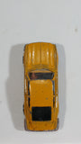 Rare HTF Vintage PlayArt Fiat Dino Mustard Yellow Die Cast Toy Car Vehicle Made in Hong Kong