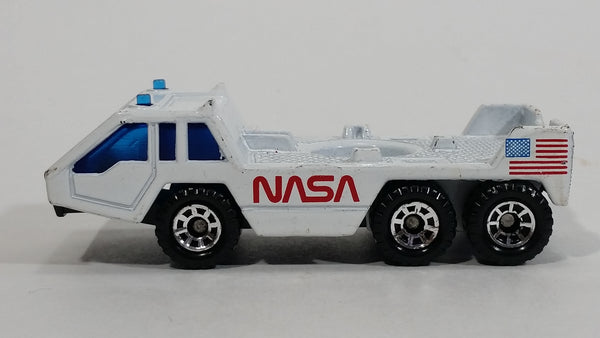 1985 Matchbox Nasa Rocket Shuttle Transporter Vehicle White Die Cast Toy Car Vehicle - Treasure Valley Antiques & Collectibles