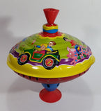 Vintage LBZ West German Tin Spinning Top Toy Carousel Kids