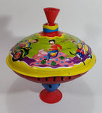 Vintage LBZ West German Tin Spinning Top Toy Carousel Kids