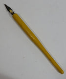 Antique Yellow Wooden Metal Quill Dip Pen