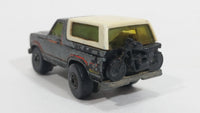 1982 Hot Wheels Ford Bronco Black Die Cast Toy Car SUV Vehicle BW Malaysia with White Canopy - Treasure Valley Antiques & Collectibles