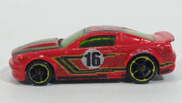 2016 Hot Wheels Art Cars Custom '07 Ford Mustang Red Die Cast Toy Muscle Car Vehicle - Treasure Valley Antiques & Collectibles