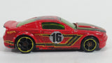 2016 Hot Wheels Art Cars Custom '07 Ford Mustang Red Die Cast Toy Muscle Car Vehicle - Treasure Valley Antiques & Collectibles