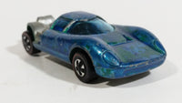 Vintage 1969 Hot Wheels Lola GT70 Spectraflame Aqua Blue RedLines Die Cast Toy Car Vehicle