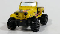 Vintage Yatming Jeep 4x4 Yellow No. 1092 Die Cast Toy Car Vehicle