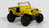 Vintage Yatming Jeep 4x4 Yellow No. 1092 Die Cast Toy Car Vehicle