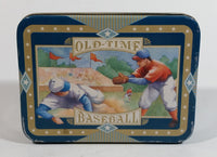 Vintage 1970s Old-Time Baseball Metal Tin Container Sports Collectible