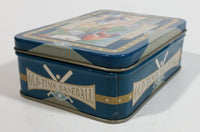 Vintage 1970s Old-Time Baseball Metal Tin Container Sports Collectible