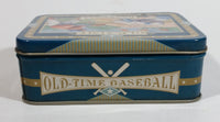 Vintage 1970s Old-Time Baseball Metal Tin Container Sports Collectible