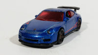 2011 Hot Wheels Porsche 911 GT3 RS Metalflake Dark Blue Die Cast Toy Car Vehicle