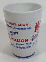 Rare Vintage McDonald's Custom Built Hamburgers 15 Million White Ceramic Coffee Mug Collectible