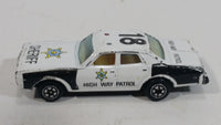 1980s Yatming Dodge Monaco Sheriff Highway Patrol 18 Police Cop White Black Die Cast Toy Car Emergency Rescue Vehicle - Treasure Valley Antiques & Collectibles